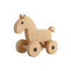 Деревянная игрушка-лошадь на колесах